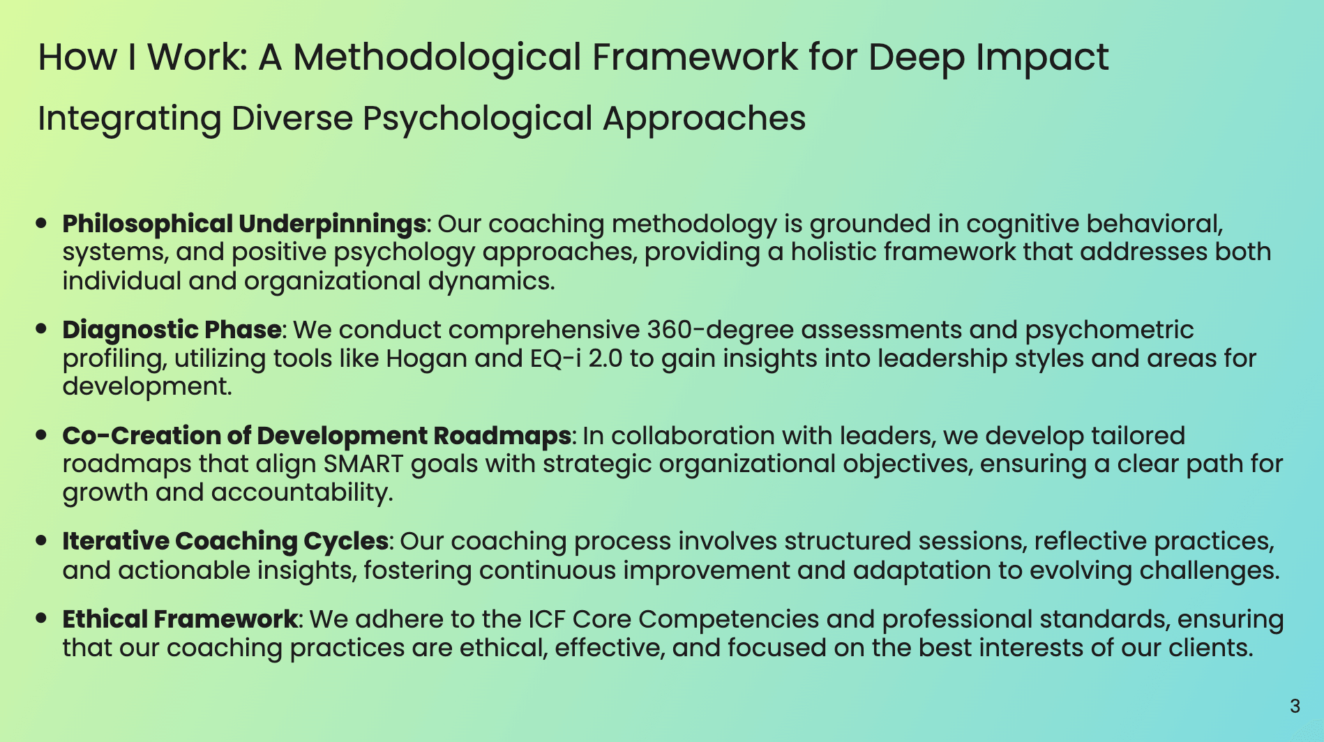How I Work With Leaders - Practical, evidence-based approach