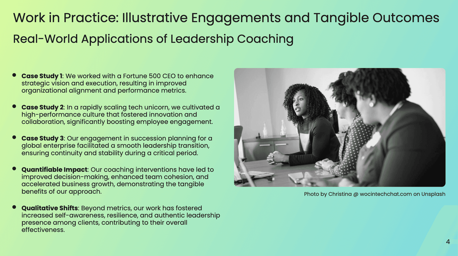 What This Work Looks Like in Practice - Real examples and measurable outcomes